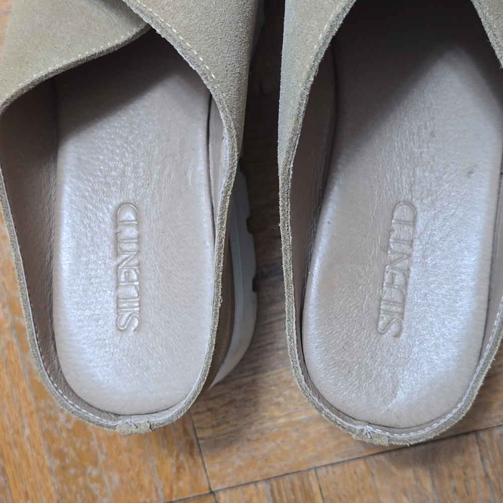 Silent D Racket Tan Suede Platform Sandals - image 3